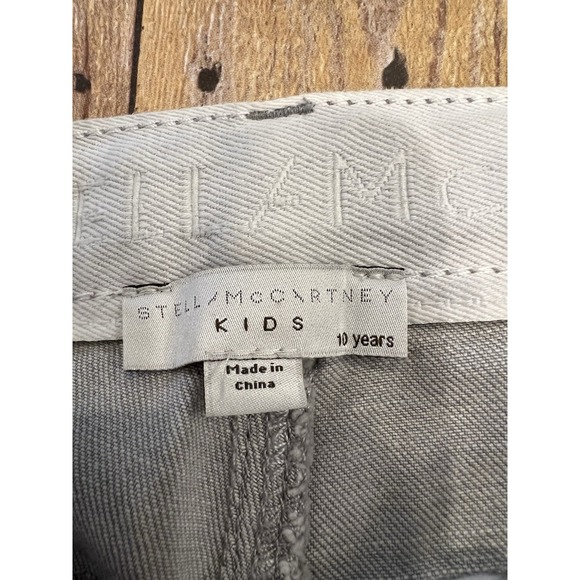 Stella McCartney Kids Lohan Badge Gray Denim Jeans Boys sz10~EUC - Picture 6 of 13